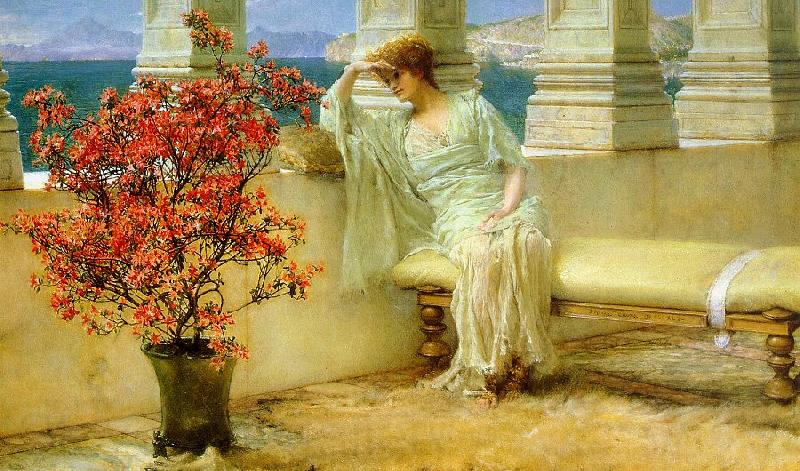 Alma Tadema Her Eyes are with Her Thoughts Spain oil painting art